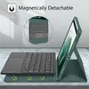 A tablet with a detachable keyboard case is displayed on a surface, with a close-up inset showing the keyboard detail. Produktbild-Vorschau