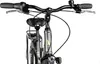 Close-up front view of a bicycle's handlebars and front frame. Produktbild-Vorschau