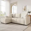 Merax 3-Sitzer Sofa, L-förmiges Ecksofa mit Chaiselongue, Produktbild-Vorschau 3