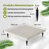 COSTWAY 8er Set Trittsteine 39,5x39,5cm mit Bodenpfählen, Produktbild-Vorschau 3