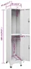 vidaXL Armadietto a 2 scomparti 38x45x180 cm Anteprima dell’immagine prodotto 17