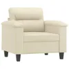 vidaXL Sessel Creme 60 cm Kunstleder Produktbild-Vorschau 1