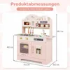 COSTWAY Cucina per bambini, cucina giocattolo in legno con Anteprima dell’immagine prodotto 3