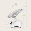 A side view of a baby bouncer with dimensions indicated by lines and text. Produktbild-Vorschau