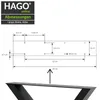 DIY Tischkufen 45x71cm X-Form Tischgestell Esszimmertisch Produktbild-Vorschau 6