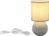 2er Set Tischleuchte, Keramik, Textil, grau, H 23 cm Produktbild-Vorschau 6