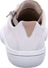 The back view of a white sneaker with a beige accent on the heel. Produktbild-Vorschau