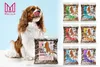 A dog sitting next to multiple bags of dog treats, with a logo in the top left corner. Produktbild-Vorschau