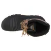 A top-down view of a single black and brown winter boot. Produktbild-Vorschau