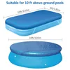 Poolabdeckung Rund 3.35M Pool Abdeckung Abdeckplane Produktbild-Vorschau 8