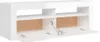 vidaXL Armoire TV avec lampes LED blanc brillant 120x35x40 Voir les images du produit 10