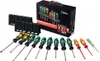A set of screwdrivers and their storage rack are displayed in front of a product box. Anteprima dell’immagine prodotto