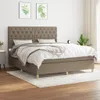 The Living Store Boxspringbett mit Matratze Taupe 160x200 Produktbild-Vorschau 1