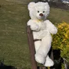 Teddybär 100 cm creme-weiss mit Schleife Kuscheltier Produktbild-Vorschau 2