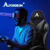 A man playing a VR game while sitting in a gaming chair. Podgląd zdjęcia produktu