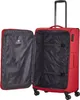An open red trolley suitcase with its handle extended. Náhled obrázku produktu