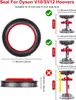 Diagrams showing the dimensions and compatibility of a seal for Dyson V10/SV12 hoovers. Produktbild-Vorschau