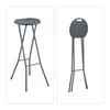 Relaxdays Barhocker, 2er Set, Rattan-Optik, klappbarer Produktbild-Vorschau 6