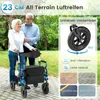 COSTWAY 2v1 skládací kolečkové křeslo a invalidní vozík se Náhled obrázku produktu 7