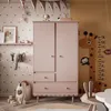 Zweitüriger Kleiderschrank BABUSHKA Natürlich Rosa Produktbild-Vorschau 2
