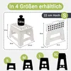 Klapphocker / Tritthocker, 29x22x22 cm, weiß-schwarz Produktbild-Vorschau 2