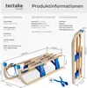 tectake® Holzschlitten Jeffrey klappbar 37,5 x 109,5 x 31 Produktbild-Vorschau 5