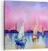 Bild auf Leinwand - Leinwandbild - Segelboot See - 60x60cm Produktbild-Vorschau 1