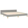 vidaXL Bettgestell ohne Matratze Hellgrau 180x200 cm Stoff Produktbild-Vorschau 3