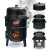 Relaxdays Smoker, 3 en 1, grillade, fumage et cuisson, Voir les images du produit 1