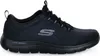 A black Skechers sneaker is shown from the side against a white background. Voir les images du produit