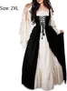 Damen Mittelalterliche Kleid mit Trompetenärmel Mittelalter Produktbild-Vorschau 1