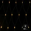 A close-up of a net of warm white LED lights against a black background. Produktbild-Vorschau