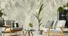 Muralo Vlies Fototapete Für Wohnzimmer BLÄTTER Blumen Beton Produktbild-Vorschau 5