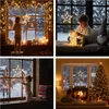 Collage of four Christmas-themed scenes, each featuring children near windows decorated with lights and stars, with a Christmas tree and fireplace in one scene. Produktbild-Vorschau