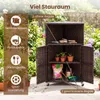 COSTWAY Mobile da giardino angolare in polyrattan, mobile Anteprima dell’immagine prodotto 5