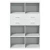 Highboard Weiß 80x42,5x124 cm Holzwerkstoff Produktbild-Vorschau 4
