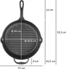 BBQ-Toro Gusseisen Bratpfanne | Ø 34 cm | Mit Griff, Stiel Produktbild-Vorschau 4