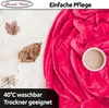 Kuscheldecke 230x270 cm Rosa Wohndecke Flauschige Winter Produktbild-Vorschau 5