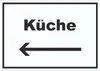 Küche Schild mit Text und Richtungspfeil links Kitchen Produktbild-Vorschau 1
