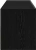 A close-up, side view of a black wooden cabinet. Náhľad obrázku produktu