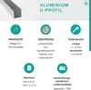 Aluminium U-Profil [20 x 20 x 20 x 3 mm Länge: 200 mm] Produktbild-Vorschau 3