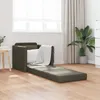 vidaXL Rozkladacia pohovka 60 cm sivá Imitácia kože Náhľad obrázku produktu 3