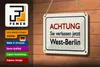 Blechschild Hinweis 18x12cm Achtung Sie verlassen Berlin Produktbild-Vorschau 3