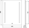 Mexen Remi podsvícené koupelnové zrcadlo 60 x 80 cm, LED Náhled obrázku produktu 6
