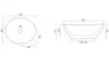 Diagrams showing the dimensions of a sink. Náhled obrázku produktu