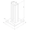 TRIBECCO® Post Anchor 60 x 40 mm Post Shoe Fence Post Produktbild-Vorschau 2