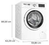Bosch WUU28T63ES, Frontlader, 8 kg, B, 71 dB, 1400 RPM, A Produktbild-Vorschau 10