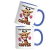 My blood type is coffee Tasse Blau lustiger Spruch Kaffee Produktbild-Vorschau 2