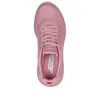 A top-down view of a pink Skechers Bobs Squad Chaos-Face Off sneaker. Produktbild-Vorschau