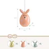 12 bunte Osteranhänger aus Metall Osterhase gelb orange Produktbild-Vorschau 2